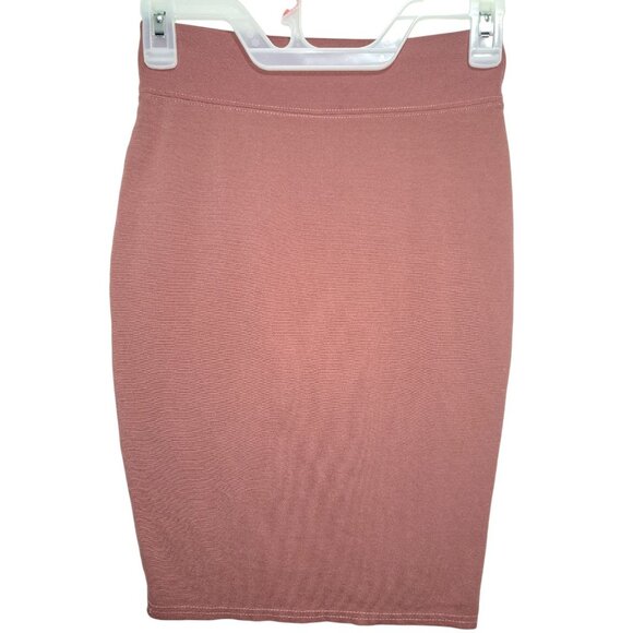 Sweet Womans Mauve Bodycon Bandage Pencil Skirt Small Stretch USA - Picture 2 of 3